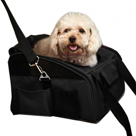 Freedog Transportín de Viaje para Perros y Gatos Color Negro