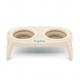 Comedero Bebedero Freedog para Perros y Gatos en Color Beige