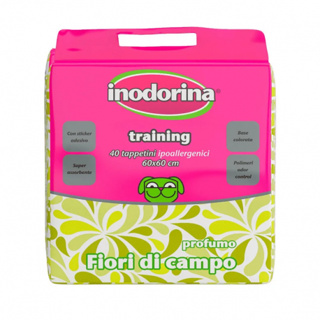 Inodorina Empapadores 60 x 60cm para Perros y Cachorros Flores Silvestres
