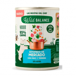 Wild Balance Estofado de Mercado Comida Húmeda Para Perros con Pavo y Ternera