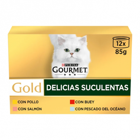 Gourmet Gold Delicias Suculentas Multipack Surtido Comida Húmeda para Gatos