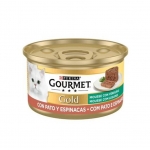 Gourmet Gold Mousse con Verduras Comida Húmeda para Gatos con Pato y Espinacas