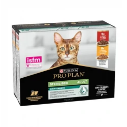 Pro Plan Sterilised Pollo y Buey Comida Húmeda en Salsa para Gatos Esterilizados
