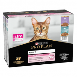 Pro Plan Delicate Digestion Pavo y Pescado del Océano Comida Húmeda en Salsa para Gatos