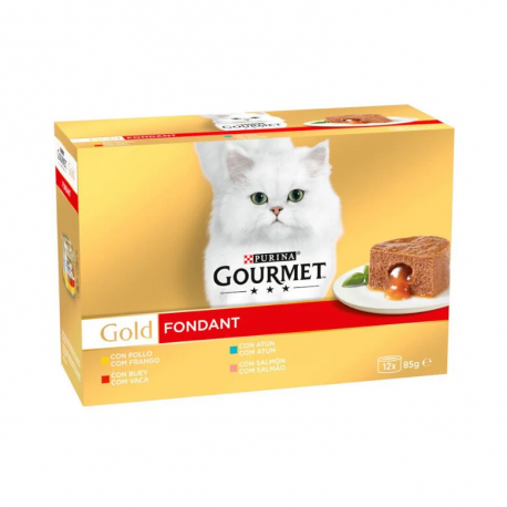 Gourmet Gold Fondant Sabores Surtidos Comida Húmeda para Gatos
