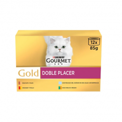 Gourmet Gold Doble Placer Sabores Surtidos Comida Húmeda para Gatos