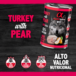 Alpha Spirit Pack de Latas para perros de Pavo y Pera