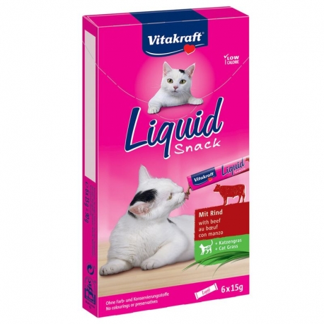 Vitakraft Liquid Snack Cremoso para Gatos de Ternera con Insulina