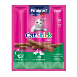 Vitakraft CatStick Snack para Gatos con Pato y Conejo