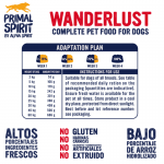 Alpha Spirit Pienso para perros Primal 70% Wanderlust de Pollo y Pescado