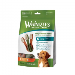 Whimzees Toothbrush Pack Snacks Dentales L Para Perros Grandes