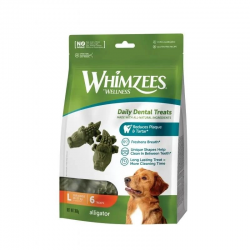 Whimzees Alligator Pack Snacks Dentales L Para Perros Grandes