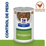 Pack de latas Hills Prescription diet Metabolic Estofado para perros de Pollo y Verduras