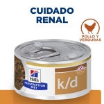 Hills Prescription Diet Kidney Care k/d lata para perros de pollo estofado y verduras