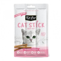 Kit Cat Cat Stick Salmón y Marisco Snack para Gatos