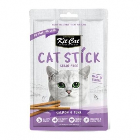 Kit Cat Cat Stick Salmón y Atún Snack para Gatos