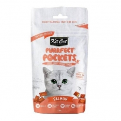 Kit Cat Purrfect Pockets Snack para Gatos con Salmón