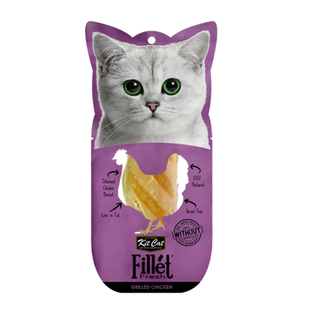 Kit Cat FilletFresh Snack para Gatos Pollo a la Parrilla