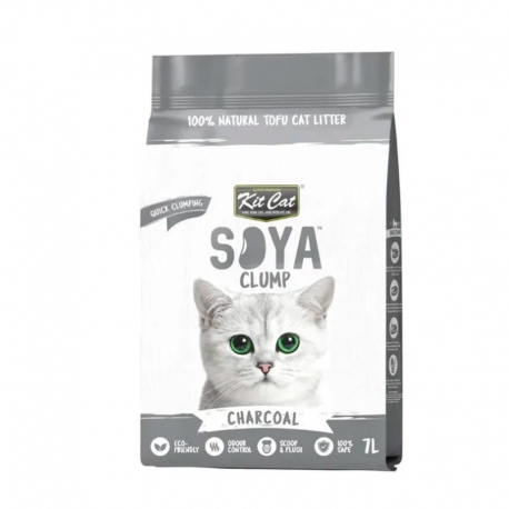 Kit Cat Arena para Gatos Eco SoyaClump de Carbón