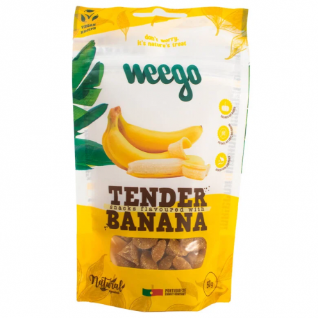 Weego Tender Banana Snack Vegano para Perros con Plátano