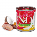 Farmina ND Dog Quinoa Skin Coat Codorniz comida húmeda para perros 6x285grs