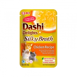 Churu Dashi Delights Silky Broth Comida Húmeda en Caldo con Pollo