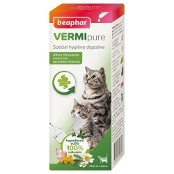 Beaphar VERMIpure repelente líquido natural parásitos internos para gatos