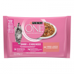 Pienso Húmedo para Gatitos con Salmón y Zanahorias Purina One Junior en Salsa
