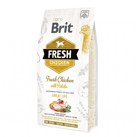 Brit fresh adult great life pollo patata pienso para perros