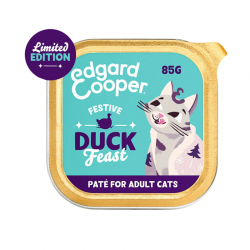Edgard & Cooper Feasts Comida húmeda en Paté para Gatos Especial Navidad con Pato