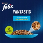 Felix Fantastic Megapack Comida Húmeda para Gatos en Gelatina Selección de Pescados