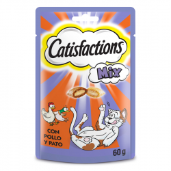 Catisfactions Mix Snacks para Gatos con Pollo y Pato