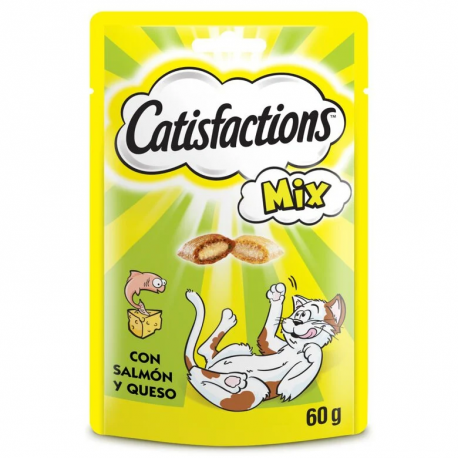 Catisfactions Mix Snacks para Gatos con Queso y Salmón