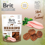 Brit jerky snack meaty coins arenques premios para perro