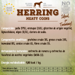 Brit jerky snack meaty coins arenques premios para perro