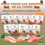 Brit jerky snack meaty coins pavo premios para perro
