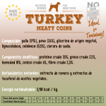 Brit jerky snack meaty coins pavo premios para perro