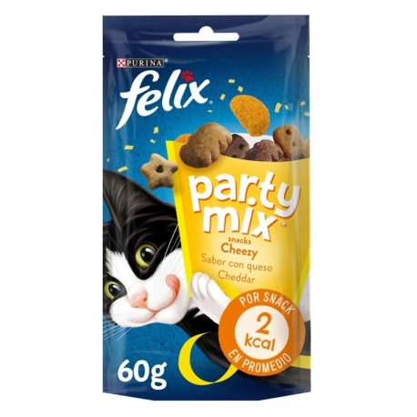 Felix Party Mix Treat Cheezy Snack para Gatos con Queso Cheddar