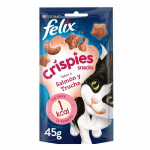 Felix Crispies Snack para Gatos de Salmón y Trucha