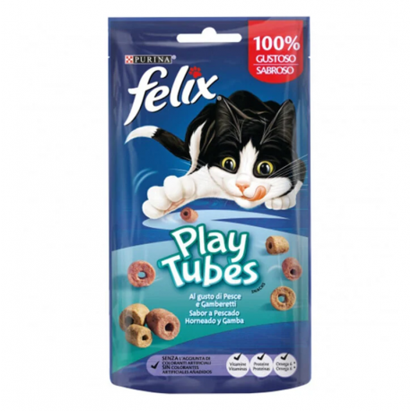 Felix Play Tubes Snack para Gatos de Pescado