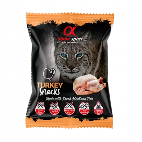 Alpha Spirit Snack Natural para Gatos con Pavo