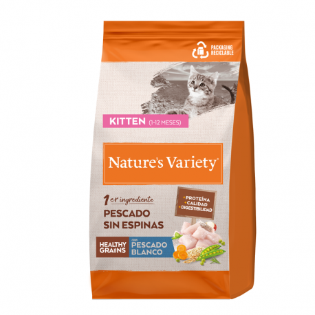 Nature´s Variety Healthy Grain Kitten Pienso para Gatitos con Pescado Blanco