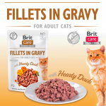Brit care cat filetes en salsa con dados de pato latas para gato