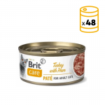 Brit care cat pate pavo con jamon latas para gato