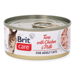 Brit care cat atun con pollo y leche latas para gato