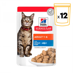 Hills Science Plan Comida Húmeda para Gatos Adultos con Pescado del Océano
