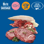 Brit sausage con ternera y pescado sport formula latas para perro