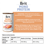 Brit mono protein pavo y con patata latas para perro