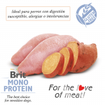 Brit mono protein pavo y con patata latas para perro