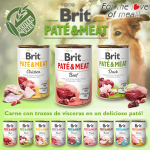 Brit pate meat pollo latas para perro